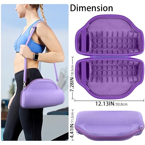 co2CREA Case for JBL Charge 6 Portable Bluetooth Speaker, Purple | High-Density Foam Padding, Reinforced Handle, Detachable Shoulder Strap, Compact Lightweight Design, Dust Protection - color: Purple Case