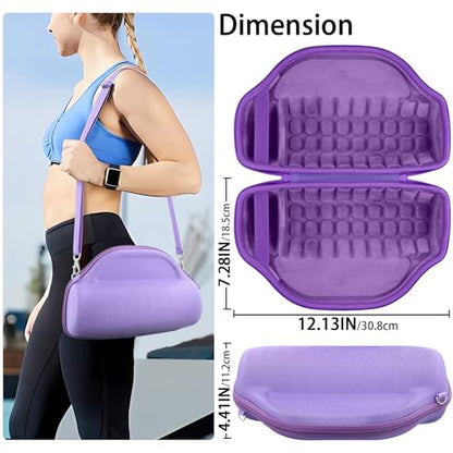 co2CREA Case for JBL Charge 6 Portable Bluetooth Speaker, Purple | High-Density Foam Padding, Reinforced Handle, Detachable Shoulder Strap, Compact Lightweight Design, Dust Protection - color: Purple Case