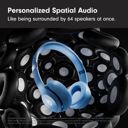 Beats Solo 4 - Wireless On-Ear Bluetooth Headphones, Up to 50-Hour Battery Life, Ultra-Lightweight Comfort, Powerful and Balanced Sound, Apple & Android Compatible - Slate Blue - color: Slate Blue, style: Standalone