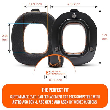 WC Mod Kit A50 - Earpads & Headband for Astro A50 Gen 4/5 / A50x | Made by Wicked Cushions | Cooling Gel Earpads and Matching Headband that offer Enhanced Comfort & Durability | Kinetic Wave - color: Kinetic Wave