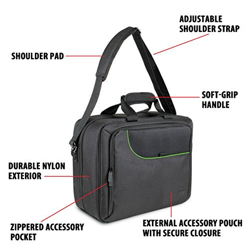 USA Gear Audio Mixer Case Fits RODECaster Pro II, Pro & Duo, GoXLR, & more Podcast Equipment - Podcast DJ Travel Bag with Customizable Interior, Scratch-Resistant Interior, Shoulder Strap (Green) - color: Green