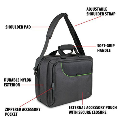 USA Gear Audio Mixer Case Fits RODECaster Pro II, Pro & Duo, GoXLR, & more Podcast Equipment - Podcast DJ Travel Bag with Customizable Interior, Scratch-Resistant Interior, Shoulder Strap (Green) - color: Green