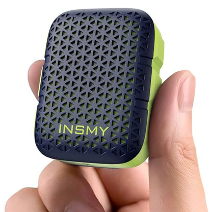 INSMY Wearable Bluetooth Speakers IP67 Waterproof Clip On Small Speaker | Portable Personal Speakers,Clean Sound,Stereo Pair,Wireless,ENC Built-in Mic,Lightweight for Golf Work Pool Gift (Blue) - color: Dark Blue