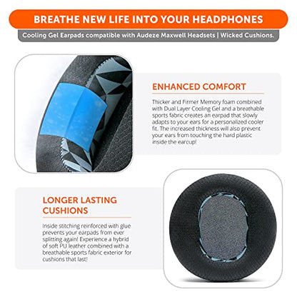 WC Freeze Maxwell Gen 1 - Cooling Gel Earpads for Audeze Maxwell 1 | Made by Wicked Cushions | Elevate Comfort, Durability, Thickness & Sound Isolation for Gaming | Geo Grey - color: Geo Grey