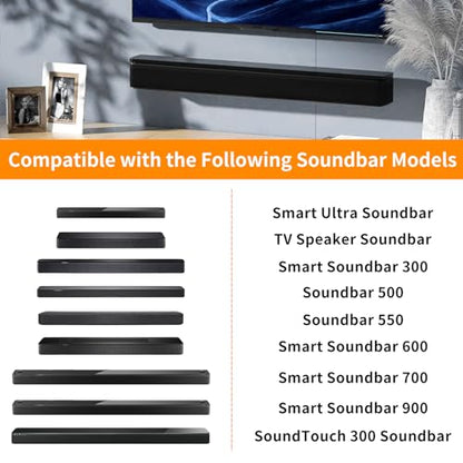 tiebutie Soundbar Wall Mount for Bose WB-300 SoundTouch 300 Sound Bar 300/500/550/600/700/900/950 Smart Ultra Bracket with Hardware Kit, Sound Bar Mount for Bose Soundbar Mounting Bracket Under TV