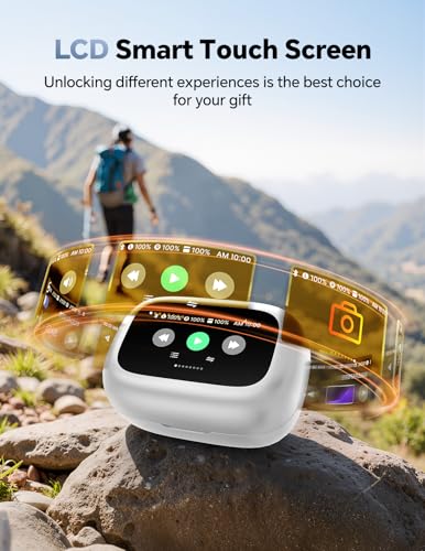 Wireless Earbuds 40H Bluetooth 5.3 Sport Headphones with Earhooks,White | Sweatproof & Waterproof,In-ear Buds Feature Easy Button & Deep Bass, Stereo Sound Device for Gym Running Workout - color: Moonlight White