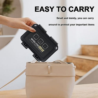 Liyirui Wireless Lavalier Mic Case for Wireless GO II Dual Channel | Wireless Lavalier Microphone Storage Case,with Foam,Compact Digital Wireless Microphone,Waterproof Safety Box
