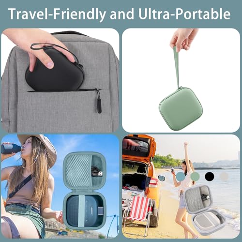 for Bose New SoundLink Micro 2nd Gen Speaker Protective Case, Blue | EVA Hard Shell, Soft Velvet Lining, Durable Wrist Strap, Portable Travel Bag with Carabiner, Mesh Accessory Pocket - color: Blue Case