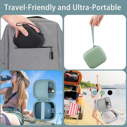 for Bose New SoundLink Micro 2nd Gen Speaker Protective Case, Blue | EVA Hard Shell, Soft Velvet Lining, Durable Wrist Strap, Portable Travel Bag with Carabiner, Mesh Accessory Pocket - color: Blue Case