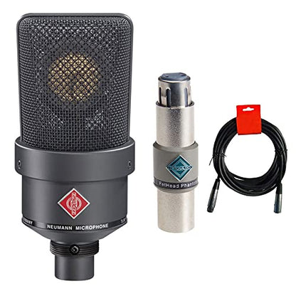 Neumann 008431 TLM 103 Large-Diaphragm Condenser Microphone (Black) Bundle with Triton Audio FetHead Phantom in-Line Microphone Preamp and XLR Cable