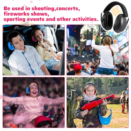 12 Pcs Kids Ear Protection Noise Cancelling Headphones Ear Muffs Bulk 27db Adult Noise Reduction Hearing Earmuff (Universal Fit (kids & Adults),Classic Style) - size: Universal Fit (kids & Adults), style: Classic