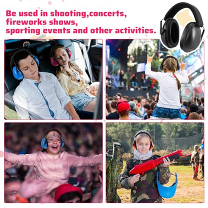 12 Pcs Kids Ear Protection Noise Cancelling Headphones Ear Muffs Bulk 27db Adult Noise Reduction Hearing Earmuff (Universal Fit (kids & Adults),Classic Style) - size: Universal Fit (kids & Adults), style: Classic