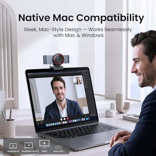 EMEET C960 Ultra 4K Webcam for Mac & PC, 1/1.5" Large Sensor, Metal Body | 0.2s Autofocus, DRC, Whiteboard Mode, Built-in Privacy Cover, 2 Mics, USB Webcam 4K for Meetings, Streaming, Content Creation - style: 4K Ultra