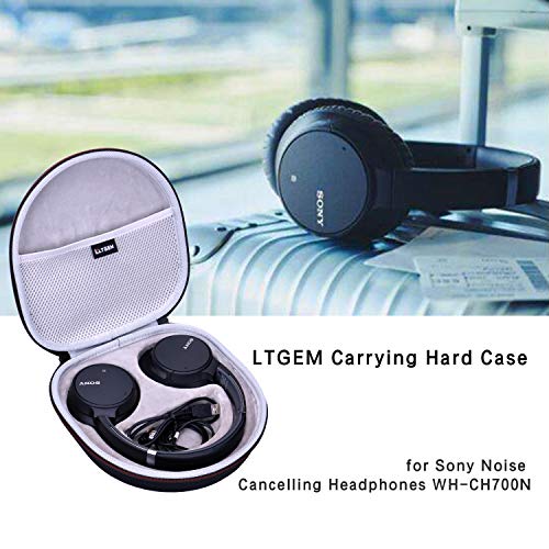 Case for Sony WH-CH720N/WH-CH520 Noise Canceling Wireless Headphones Gray | Hard Carrying Travel Case for Sony WH-CH720N/WH-CH520 Noise Canceling Wireless Headphones - color: Black+Gray