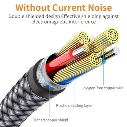 3.5mm to 2.5mm Aux Audio Cable (5FT),Replacement Audio Cord Compatible with SoundTrue Soundlink Bose 700 QuietComfort QC45 QC35II QC35 QC25 Noise Cancelling Headphones,NC700 On-Ear 2 OE2 OE2i (Grey) - size: 1-PACK