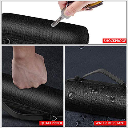 Comecase Hard Travel Case for JBL Charge 4/ Charge 5 Waterproof Bluetooth Speaker. Carrying Storage Bag Fits Charger and USB Cable (Case Only) - Black - color: Inside Black