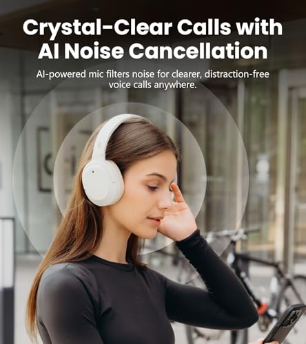 Edifier W820NB Plus Gen 2 Over-Ear Noise Cancelling Headphone, Ivory - color: Ivory
