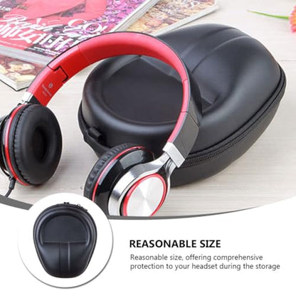 jojofuny Protective Headset Carrying Bag Large Eva Hard Shell Headphone Storage Case for Over-Ear Headphones Travel Organizer Pouch Black