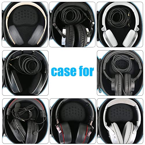 Hard Travel Case for Full Size Headphone | Compatible with Most Headphone, Shockproof, Impact-resistant, Protective Storage Box, Smooth Zipper