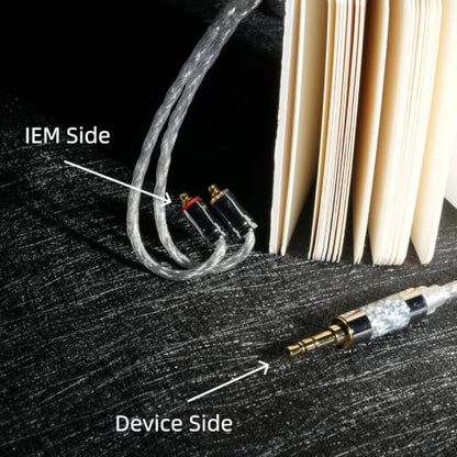 24-core Silver-Plated IEM Cable with 3.5mm Stereo to MMCX - size: MMCX-3.5mm