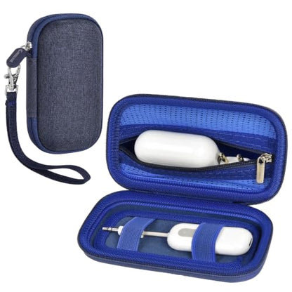 COMECASE Bluetooth Transmitter Case for AirFly SE/Pro 2/Pro/Duo | Hard EVA, Deep Mesh Pocket, Dual Elastic Straps, Fits for Avantree Relay, for 1Mii, Airplane Travel Tech,Case Only, Dark Blue - color: Blue