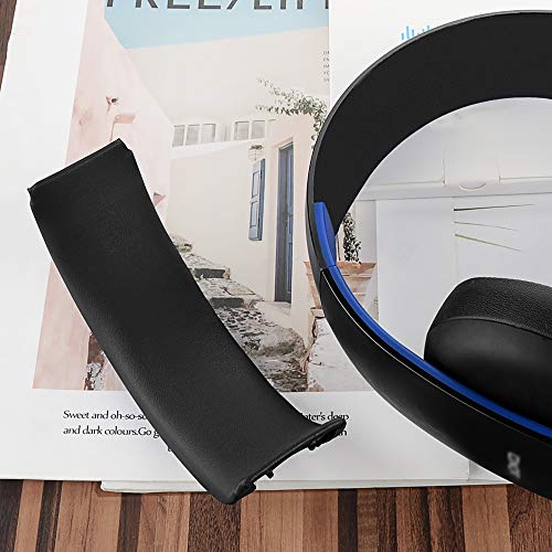 Geekria Protein Leather Headband Pad Compatible with Sony PlayStation Gold Wireless Stereo Headset PlayStation 4, PS3 (CECHYA-0083) Headphones, Replacement Band Repair Part (Black) - color: Black
