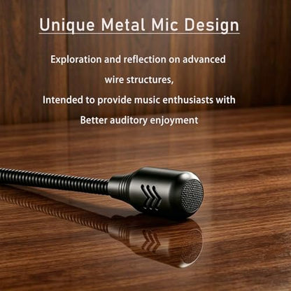 FAAEAL Voice Call Microphone Boom Cable,Aluminum Alloy Mic Dual 3.5mm Gaming Cable Compatible with Hifiman HE4XX HE560 MDR Z1R Beyerdynamic T1Ⅱ for Studio Gaming livestreams Audiophile 3.5mm 6.5ft - size: 3.5mm Boom Mic
