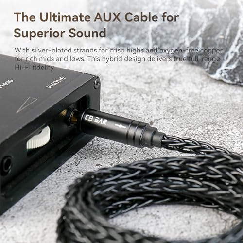 keephifi 6ft 4.4mm Replacement Audio Cable for Beats - KBEAR Male to Male Braided 4N OFC Stereo Jack Cable, Aux Cord for Solo2 Solo3/Sony WH 1000xm5 WH-1000XM5/Car Home Stereo/Tablet/Speaker - size: 2m, style: 4.4 to 3.5