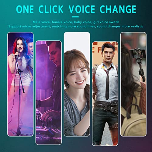 Mini Sound Changer Voice Changer, 1 Click Voice Beauty Live Sound Changer with Professional K Song Mode, Live Sound Changer for Android OS Live Streaming Karaoke