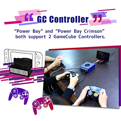 Brook Power Bay - Portable and Fast Charging Dock Stand, Docking Station for NS, Compatible with NS and Gamecube Controllers, Support HDMI Out Put and Two Bluetooth Headsets