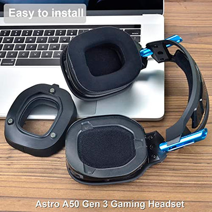 A50 Gen 3 Mod Kit - defean Replacement Earpads and Headband Compatible with Astro A50 Gen 3 Headset,Ear Cushions, Upgrade High-Density Noise Cancelling Foam, Added Thickness (Black Silky Cool Fabric) | Replacement Earpads and Headband for Astro A50 Gen3,U