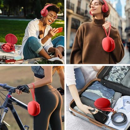 for Beats Studio Pro/Studio3/Solo4/Solo3 Headphones Hard Case, Red - color: Red Case