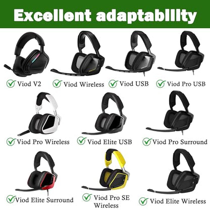 Void USB Earpads Replacement Cushion Compatible with Corsair Void/Void v2/Void Pro/Void Elite/Surround Wired & Wireless RGB USB Gaming Headsets Ear Pads with Cooling Gel
