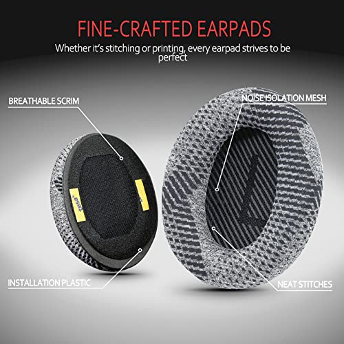 Professional Bose Headphones Replacement Ear Pads, Fits Bose QuietComfort 35 ii/QC35/QC25/QC2/QC15/Ae2/Ae2i/Ae2w/SoundTrue & SoundLink(Over-Ear) by Krone Kalpasmos– Black Scrims - color: Black