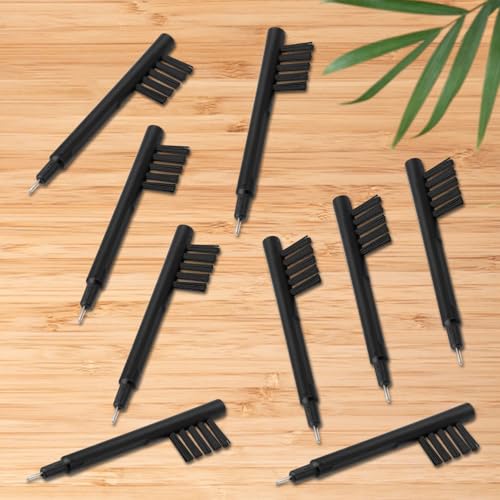 9pcs Hearing Aid Cleaning Brush, Nylon Hearing Amplifier Cleaner Brushes Tools Accessories Supplies with Wax Loop and Magnet for Hear Aids Earbuds Headphones & Electronic Devices