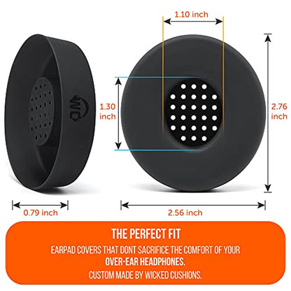 WC SweatZ Solo - Patented Earpad Sweat Covers for Beats Solo 4 & 3, Made by Wicked Cushions | Sweatproof & Machine Washable | Black - color: Black