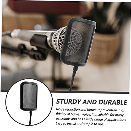 Microphone Filter Shield Sturdy Metal Mesh Windscreen Easy Install Pop Filter for Mic Podcast Accessory