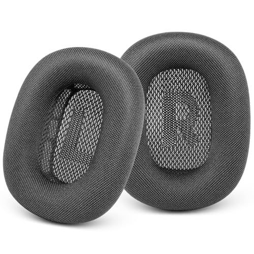 GEVO Upgraded Ear Cushions Replacement Earpads for AirPods Max 1 & 2 Headphones, Mesh Fabric Ear Pads Ear Covers Cups with Memory Foam and Magnet for AirPods Max 1 & 2 (Space Gray) - color: Space Gray