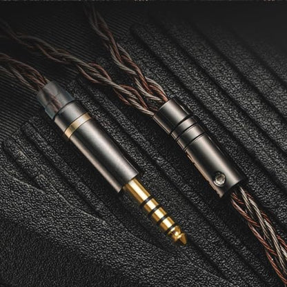 Hidizs MS5 IEM Detachable Cable 3.5 mm Plug Headphone Balanced Cord- 2 Pin 0.78mm for Earphones, Black - size: 3.5 mm