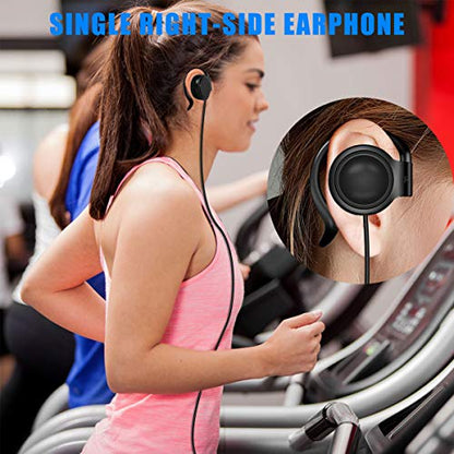 EXMAX 3.5mm Single Left Side Earphone Earbud Over Ear Headphone for EXD-101 ATG-100T EX-200N EX-100 Wireless Tour Guide Receiver Touring Groups Audience Radio Podcast Laptop MP3 (Left Side) - style: Left