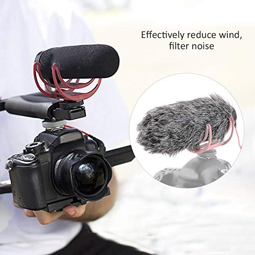Acouto Microphone Windshield Furry for RODE VideoMic, Outdoor Recorder Wind Cover Furry Microphone Windscreen Muff