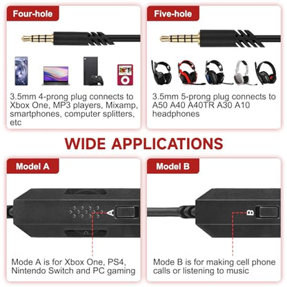 A50 Audio Cable for Astro A10, A30, A40 TR, A40, A50 Gaming Headset