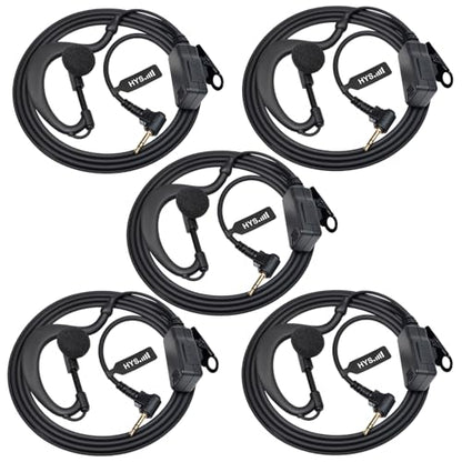 HYS Walkie Talkie Headset with Mic, T800 T460 Two-Way Radio Headset for Motorola Talkabout T100 Series T200 Series T400 Series T500 T600 Series T800 Series Handheld Radio - size: 5pcs