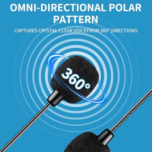 USB-C Lavalier Microphone - Omnidirectional Condenser Lapel Mic for iPhone 15/16, Android, PC, Mac, YouTube, ASMR, Vlogging - Plug & Play with Windscreen (118 inch)