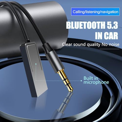Bluetooth Aux Adapter for Car USB Aux Bluetooth 5.3 Adapter - size: T21