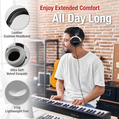 Superlux HD330PRO 32Ω Semi-Open Studio Headphones for Music and Podcasting | For musicians and creators on phones or laptops; 32Ω compatibility, balanced 40mm-driver sound and a semi-open fit.