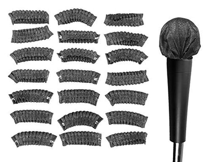 100 pcs Sanitary, Disposable Microphone covers; Non-Woven Fabric, Elastic Easy to Install Mic-Shields