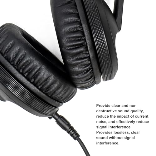 Diyeeni Coiled 2.5mm to 3.5mm Audio Cable, Replacement Headphone Wire for Pioneer DJ HDJCUE1 HDJCUE1BT HDJX5 HDJX7 HDJS7, Retractable Spring Cord Cable with 6.35mm Plug, 4ft to 6.6ft