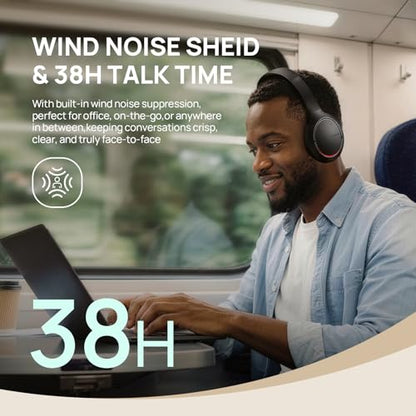 Yealink BH78 Bluetooth Headset Noise Cancelling with Mic Over Ear Headphone