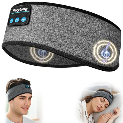 Perytong Sleep Headphones Wireless, Bluetooth Sports Headband Headphones with Ultra-Thin HD Stereo Speakers Perfect for Sleeping,Workout,Jogging,Yoga,Insomnia, Air Travel(Carbon Grayblack) - color: Carbon Grayblack